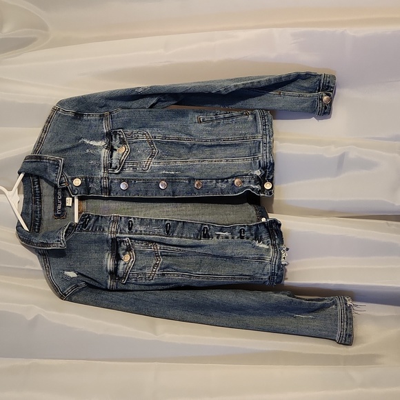 Maurices Blue Jean Jacket Size Large - Picture 1 of 9